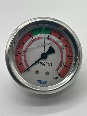 Wika 30064341 Pressure Gauge, 0-11 Bar Oil Filled 