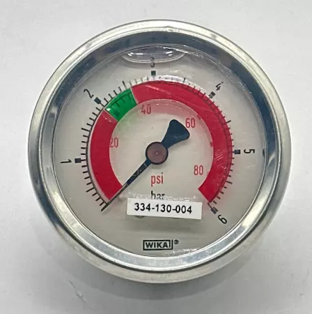 Wika 334-130-004 Pressure Gauge, 0-6 Bar Oil Filled 