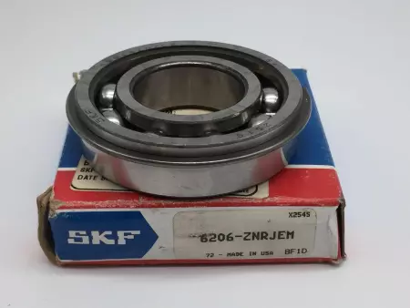 NEW  6206-ZNRJEM RADIAL DEEP GROOVE BALL BEARING BORE DIA. 30MM 