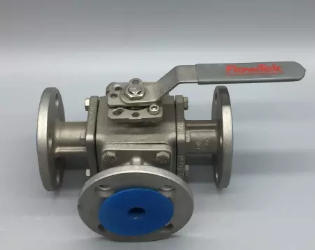 Flow-Tek MPF150 3-Way Ball Valve, Multi Port Flanged 1