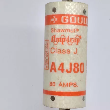  Gould Shawmut A4J80 Amp-Trap Class J Fuse 600V 80Amp 