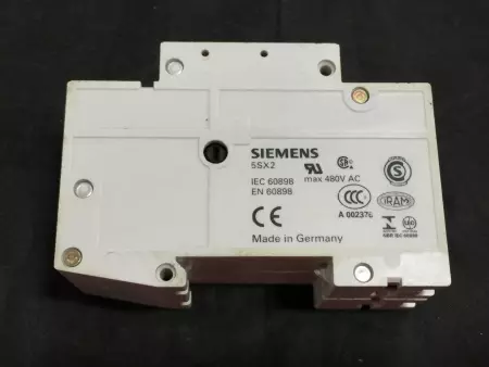  Siemens 5SX22-D1 Circuit Breaker 480VAC 1Amp 2-Pole 