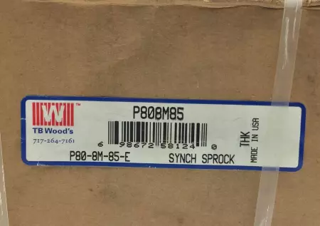 TB Woods P80-8M-85-E Synchronous Sprocket, 80-Teeth 