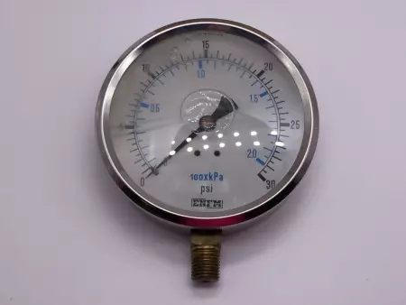 NEW ENFM 40-450FG02L-30 Oil Filled Pressure Gauge 0-30Psi/0-200KPa 