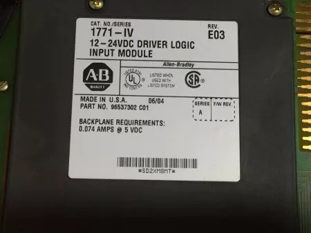  Allen-Bradley 1771-IV Driver Logic Input Module 