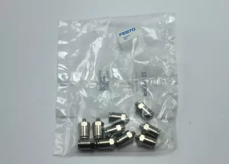 NEW Festo NPQH-D-M5-Q6-P10 Push-In Fitting Pack of 10 PN# 578335 