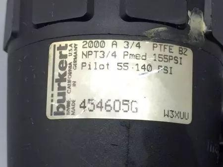  Burkert 454605G Seat Solenoid Valve 