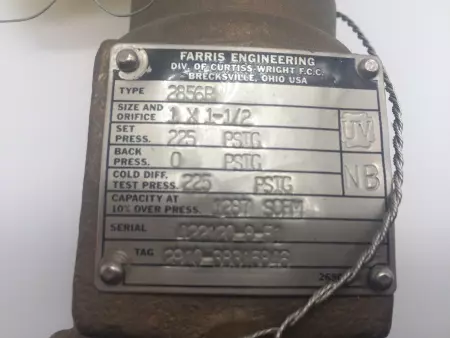 FARRIS ENGINEERING 2856R RELIEF VALVE 