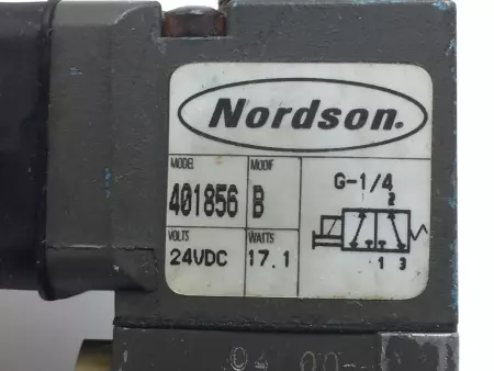 Nordson 401856 Solenoid Valve 24VDC 17.1 Watts 