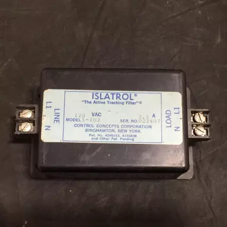  Control Concepts I-102 Islatrol® Active Tracking Line Filter 2.5Amp, 120VAC 