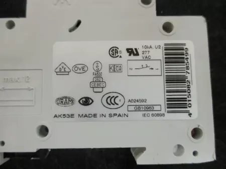 Moeller FAZ-C2/1 1-Pole Circuit Breaker 