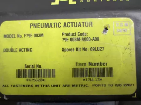 Keystone F79E-003M Pneumatic Actuator & Butterfly Valve 79E-003M-A000-A00 