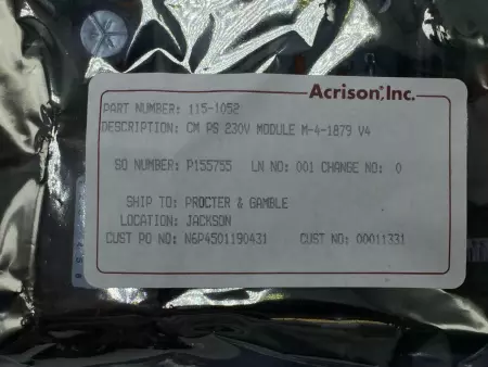 Acrison CM PS 230V MODULE M-4-1879 V4 Circuit Board 