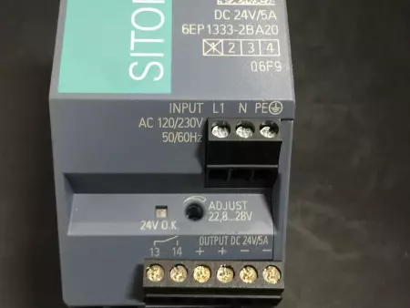 SIEMENS SITOP PSU100S POWER SUPPLY 24VDC DIN RAIL MOUNT PN# 6EP1333-2BA20