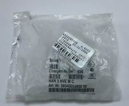 HARTING HAN 3HVE-M-C TERMINAL BLOCK 