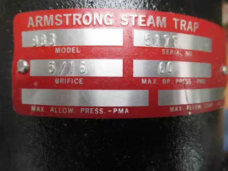  Armstrong 983 Armstrong Steam Trap 983 5/16 Orifice 