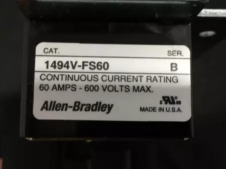 NEW Allen-Bradley 1494V-FS60 Fuse Block 600V 60Amp 