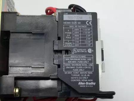 Allen-Bradley 505-TOXD-23-103 SER.B Full Voltage Reversing Starter 