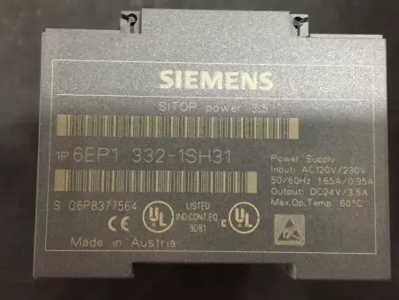  SIEMENS 6EP1332-1SH31 POWER SUPPLY 24 VDC SITOP 3.5 *TESTED CLEANED/EXCELLENT 