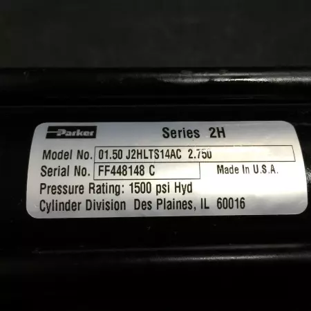 NEW PARKER 01.50-J2HLTS14AC SER. 2H PNEUMATIC CYLINDER 1.5