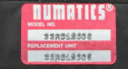 NUMATICS 33RD1200C DUAL PRESSURE REGULATOR 10-130PSIG 