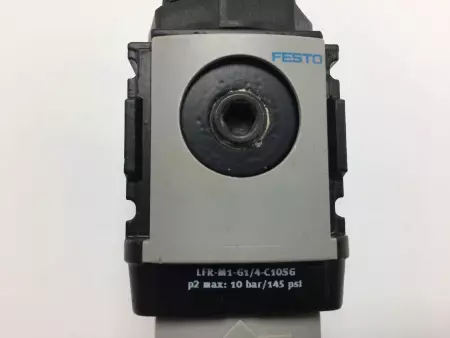 FESTO LFR-M1-G1/4-C10SG REGULATOR G1/4 THREAD W/GAUGE 10BAR/145PSI TESTED 