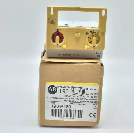 NEW ALLEN BRADLEY 190-P160 MOTOR PROTECTION TRIP BLOCK 10-16A SER A PN 190-P160 