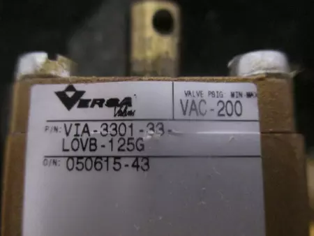  Versa VIA-3301-33-LOVB-125G 3-Way Solenoid Lock-Out Valve 