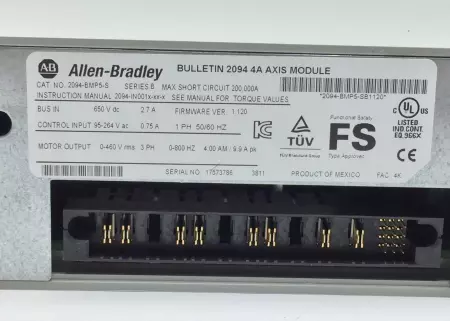 Allen-Bradley 2094-BMP5-S SER. B Kinetix 6000 Axis Module 1.8kW 