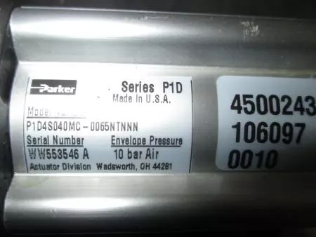 PARKER P1D4S040MC-0065NTNNN PNEUMATIC AIR CYLINDER 