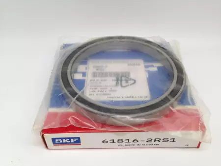 NEW SKF 61816-2RS1 Radial/Deep Groove Ball Bearing, 80 mm Bore 