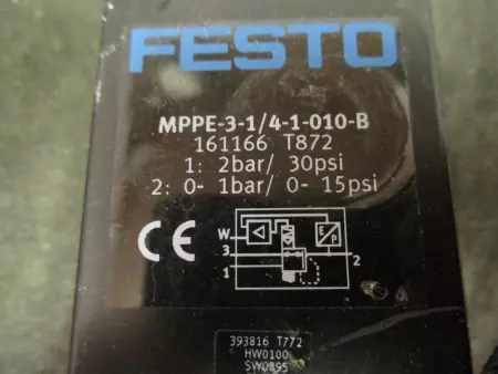  FESTO MPPE-3-1/4-1-010-B 161166 Pressure Regulator 