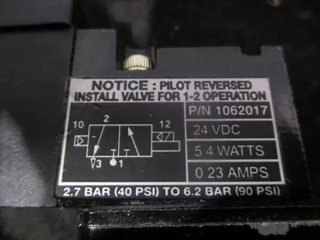 Nordson 1062017 NORDSON SATURN 3-WAY SOLENOID VALVE 24VDC PN# 1062017 