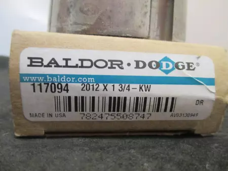 NEW Baldor-Dodge 117094 Taper Lock Bushing 2012 X 1 3/4-KW 