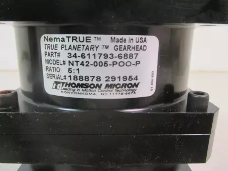 Thomson Micron 34-611793-6887 NemaTRUE™ Planetary Gearbox, Ratio 5:1 