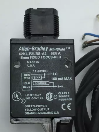  ALLEN BRADLEY 42KL-F2LBS-A2 PHOTOELECTRIC SENSOR 11-30VDC SER. A TESTED 