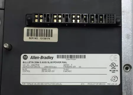 ALLEN BRADLEY 2094-PRS8 KINETIX 6000 8-AXIS SLIM POWER RAIL SERIES A 