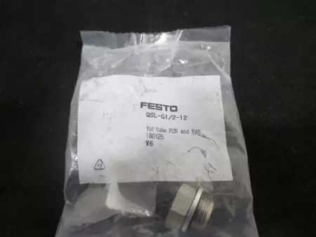 NEW Festo QSL-G1/2-12 Elbow Push-In Fitting (186125) 