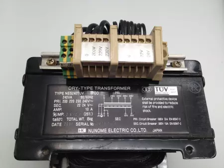 Nunome Electric NES240TUV Single-phase dry isolation transformer 