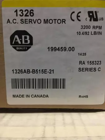 Allen-Bradley 1326AB-B515E-21 SER.C AC Servo Motor, 2.44kW 