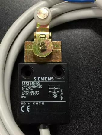 SIEMENS 3SE3-160-1G POSITION SWITCH 1NO+1NC, 230V 