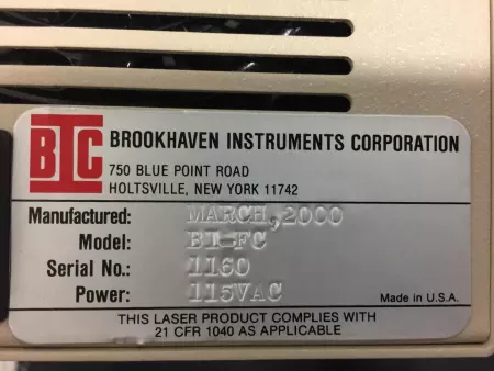 Brookhaven Instruments Corp. BI-FC Closed Loop Filtration/Circulation System 