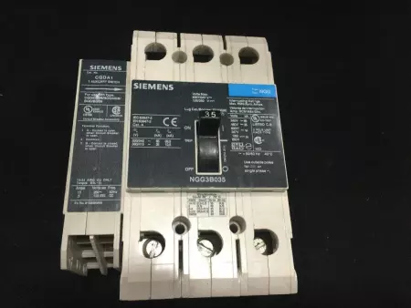 Siemens NGG3B035 Circuit Breaker with Auxilary Switch CQDA 