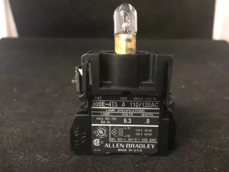 NEW ALLEN BRADLEY 800E-4TL5 SER.A LIGHT MODULE' TRANSFORMER 