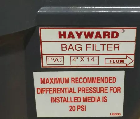 Hayward FLT1152 Bag Filter Housing, PVC 1-1/2