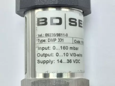 BD Sensors 110-1600-3-5-M00-300-1-000 Pressure Transmitter 14-36VDC DMP-331 
