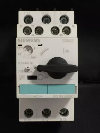 Siemens 3RV1021-0GA15 Motor Starter/Protector 0.45-0.63 Amp Range 