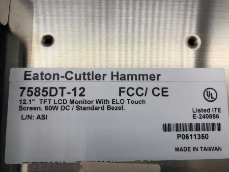 Eaton - Cuttler Hammer 7585DT-12 Touch Screen Monitor 12.1