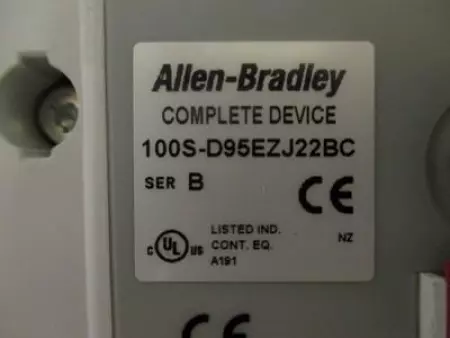 Allen Bradley 100S-D95EZJ22BC SER.B Safety Contactor, 460V Max 95A, 24VDC Coil 