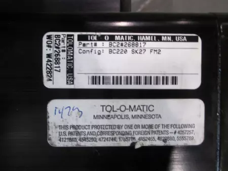 Tol O Matic BC220SK27FM2 Pneumatic Band Air Cylinder 270mm Stroke 